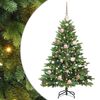 vidaXL Brad de Crăciun artificial cu 150 LED Verde 120 cm PE și PVC