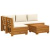 vidaXL Set de canapele de exterior 5 Bucată Maro Lemn Solid de Acacia