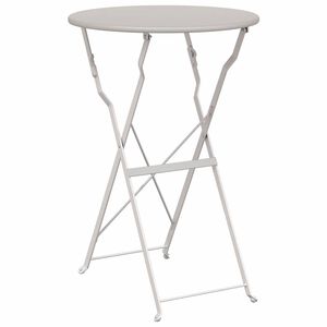 vidaXL Masă de bistro Bej &Oslash; 50 x 71 cm Oțel acoperit cu pulbere