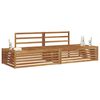 vidaXL Set de canapele de exterior 2 Bucată natural 203,5 x 83 x 73 cm