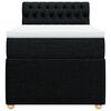 vidaXL Pat box spring cu saltea, negru, 90x190 cm, textil