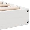 vidaXL Cadru de pat de podea Alb 213.5 x 104 x 9 cm Lemn de pin masiv