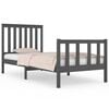 vidaXL Cadru de pat mic single, gri, 75x190 cm, lemn masiv de pin