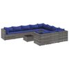 vidaXL Set canapele de grădină cu perne, 11 piese, gri, poliratan