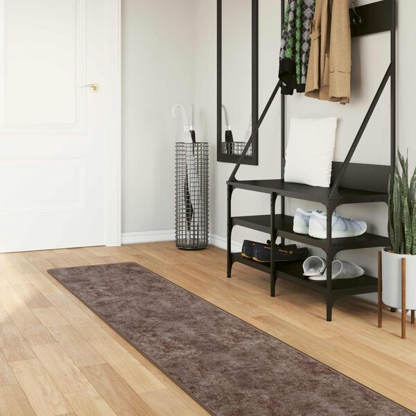 vidaXL Covor Runner MARSA Gri 400 x 50 cm Poliester și PVC