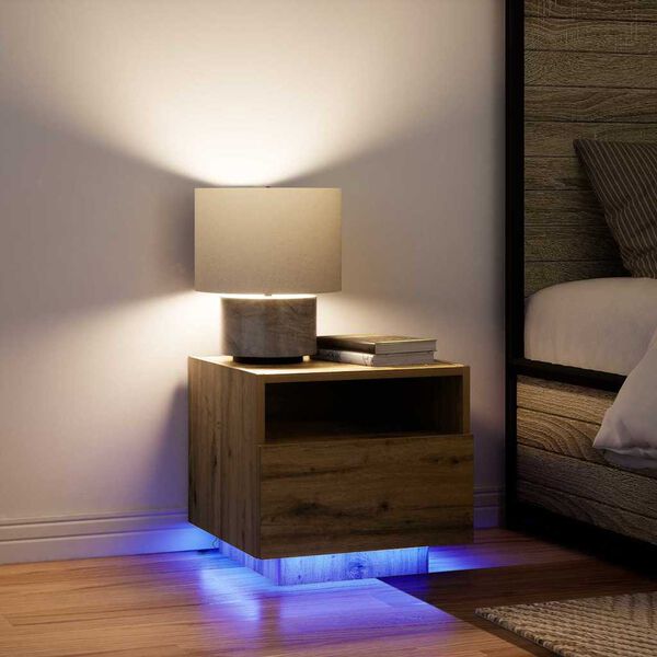 vidaXL Dulap de noapte Stejar Artizanal 40 x 39 x 37 cm Lemn compozit