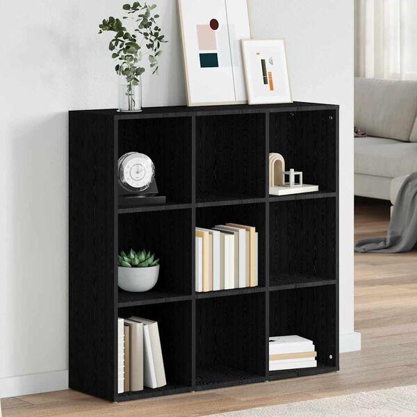 vidaXL Bibliotecă, negru, 98x29x97,5 cm, lemn prelucrat