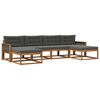 vidaXL Set de canapele de exterior cu pernă 6 pcs Natural și Antracit
