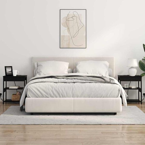 vidaXL Dulap de noapte Stejar Negru 41 x 31 x 51 cm Lemn compozit