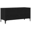 vidaXL Dulap pentru discuri de vinil Stejar Negru 100 x 38 x 48 cm