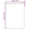 vidaXL Cortină din Dantelă cu perdele Alb 280 x 200 cm Poliester