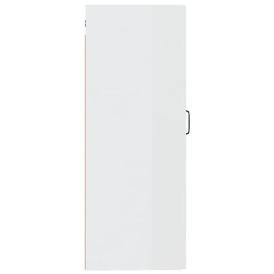 vidaXL Dulap suspendat, alb extralucios, 35x34x90 cm, lemn prelucrat