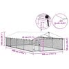 vidaXL Padoc pentru c&acirc;ini de exterior, cu acoperiș, 600x300x150 cm