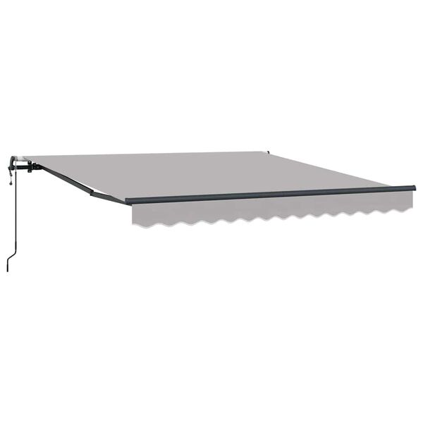 vidaXL Cortina Retractabilă Gri deschis 350 x 250 cm