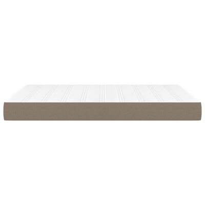 vidaXL Saltea de pat cu arcuri, gri taupe, 140x200x20 cm, textil