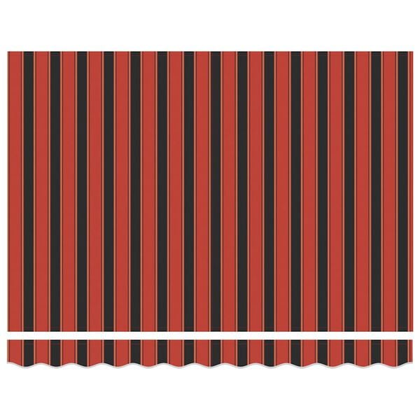 vidaXL Copertină retractabilă portocaliu/maro 3x2,5 m, textil/aluminiu