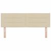 vidaXL Tăblie cap Crem 144 cm țesătură
