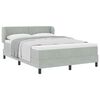vidaXL Pat cu arcuri cu headboard Gri deschis 160 x 200 cm Catifea