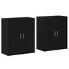 vidaXL Bufet 2 buc. Stejar Negru 60 x 31 x 70 cm Lemn prelucrat