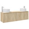 vidaXL Set dulap baie 3 buc. Stejar Sonoma 49,5 x 44,5 x 66 cm