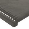 vidaXL Pat box spring cu saltea, gri &icirc;nchis, 140x200 cm, catifea