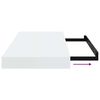 vidaXL Rafturi de perete, 2 buc., alb extralucios, 50x23x3,8 cm, MDF
