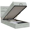 vidaXL Pat ottoman cu saltea Gri deschis 90 x 190 cm Catifea