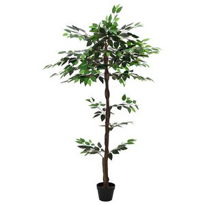 vidaXL Plantă artificială de Ficus Verde 85 x 18 x 160 cm