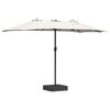 vidaXL Parasol de Grădină Nisip și Antracit 385 x 209 x 244 cm