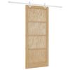 vidaXL Ușă glisantă Natural și Alb 86 x 198,5 cm Lemn masiv de pin