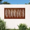 vidaXL Decorație perete de grădină 105x55 cm design frunze oțel Corten