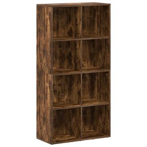 vidaXL Bibliotecă/dulap, stejar fumuriu, 66x30x130 cm, lemn prelucrat