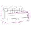 vidaXL Canapea cu 2 locuri, crem, 140 cm, catifea
