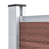 vidaXL Set panouri gard, 5 pătrate + 1 oblic, maro, 965 x 186 cm, WPC