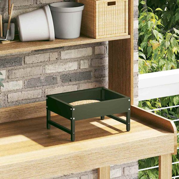 vidaXL Hrănitor pentru păsări Verde măsliniu 80 x 28 x 13.5 cm
