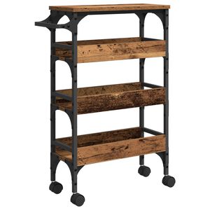 vidaXL Troler de Bucătărie Lemn Vechi 53 x 20 x 76 cm Lemn prelucrat