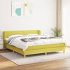 vidaXL Pat box spring cu saltea, verde, 180x200 cm, textil