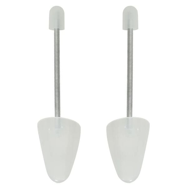 vidaXL Calapoade de pantofi, 5 perechi, alb, EU 35-38, plastic