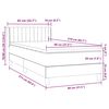 vidaXL Pat box spring cu saltea, gri închis, 80x210 cm, catifea