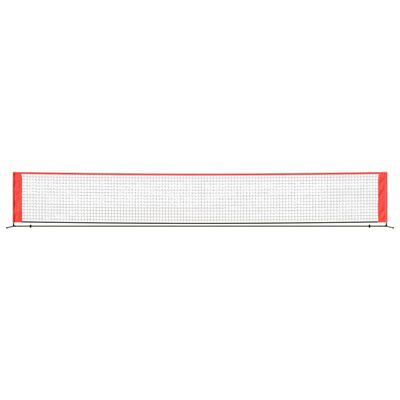 vidaXL Plasă de tenis, negru și roșu, 600x100x87 cm, poliester