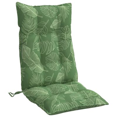 vidaXL Perne de scaun spătar înalt, 6 buc, model frunze, textil Oxford