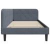 vidaXL Cadru de pat colțar cu headboard Gri &icirc;nchis 90 x 200 cm Catifea