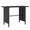 vidaXL Set mobilier de grădină, 4 piese, negru, poliratan
