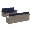 vidaXL Set de canapele pentru grădină 8 pcs Gri și albastru marin