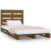 vidaXL Cadru de pat, maro miere, 100x200 cm, lemn masiv de pin