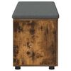 vidaXL Bancă pentru hol cu pernă Stejar fumuriu 100 x 38 x 46 cm