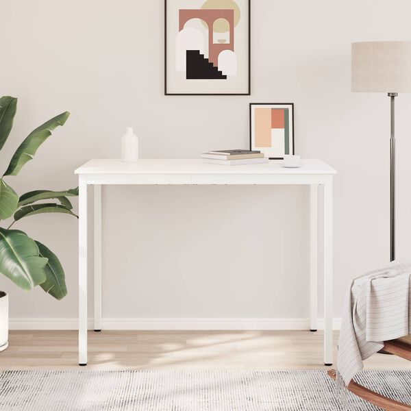 vidaXL Masă de bar Alb 110 x 55 x 105 cm Lemn de pin masiv