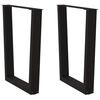 vidaXL Picioare de masă &icirc;n formă de V, 2 buc., negru, 70x(72-73,3) cm, oțel