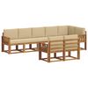 vidaXL Set de canapele de exterior cu pernă 8 pcs Natural și Bej