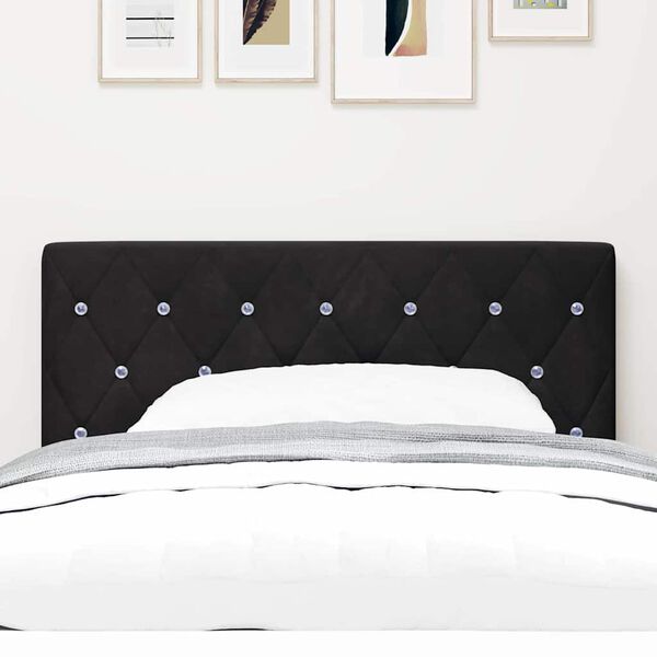 vidaXL Tăblie cap cu headboard Negru 100 cm Piele artificială